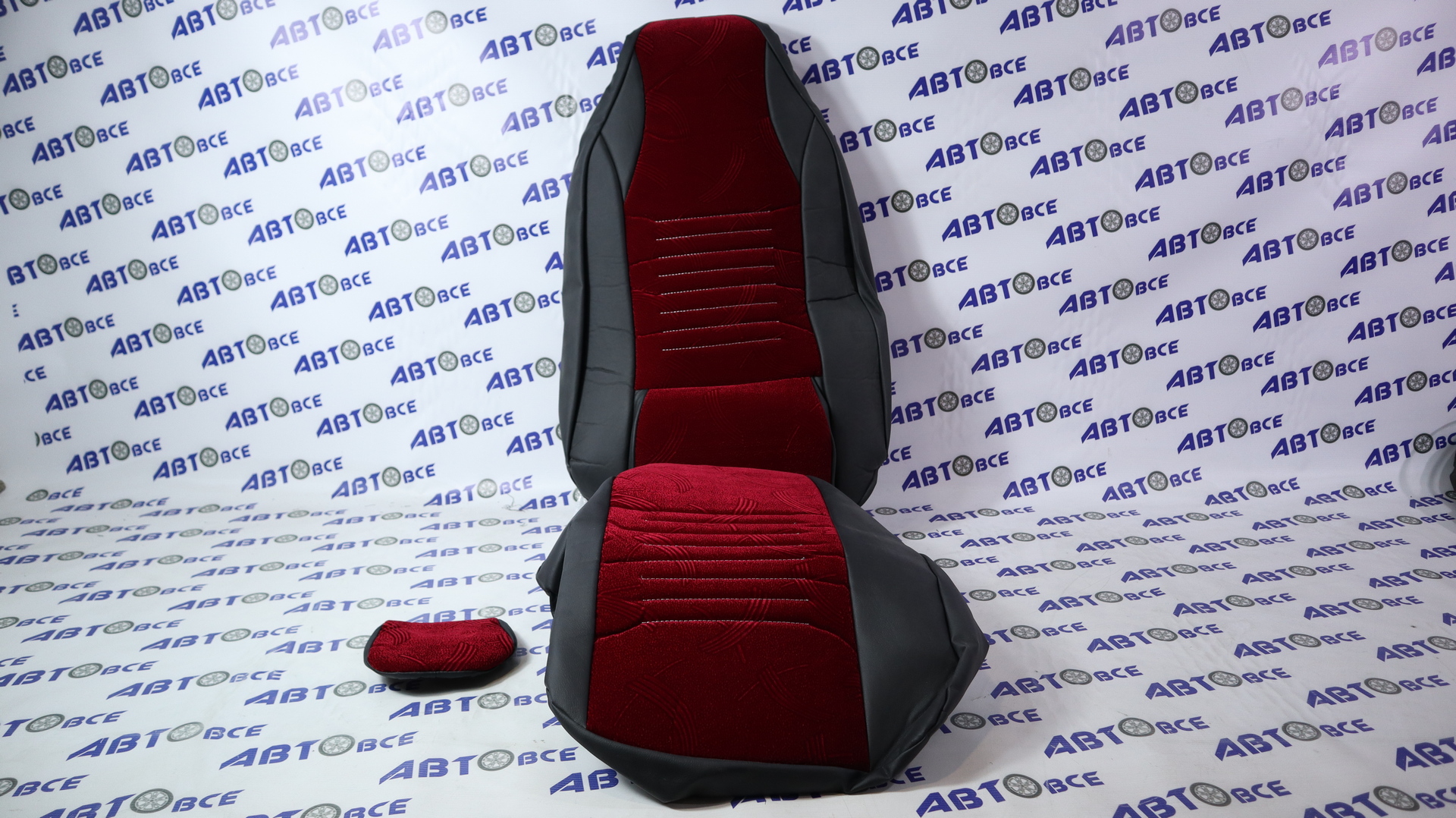 Чехлы сидений ВАЗ-2190 Люкс Бостон Флок Красный с 2013г PILOT